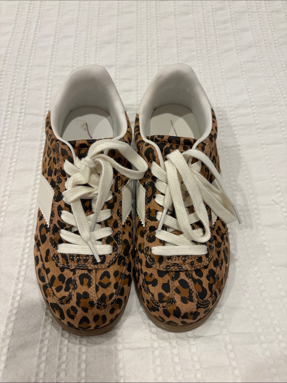 Universal Thread Leopard Print Kids Sneakers with White Details